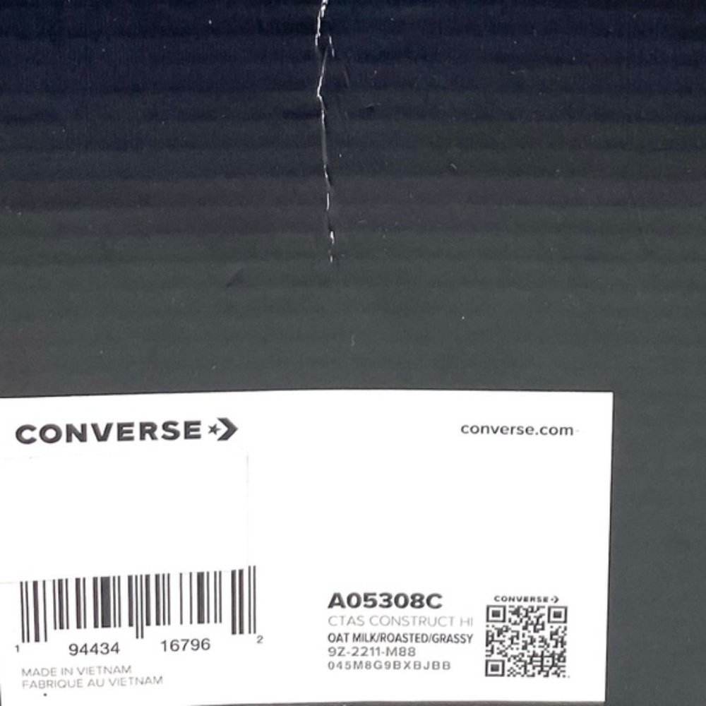 Converse Chuck Construct Black Joy Platform Shoes Grassy Jacquard Men’s A05308C - Picture 10 of 10